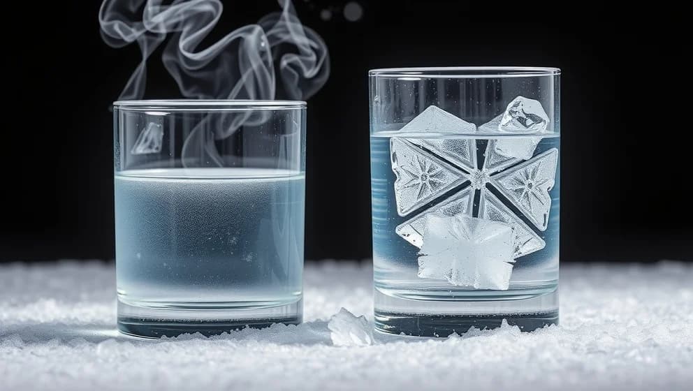 Fryser varmt eller kallt vatten snabbast