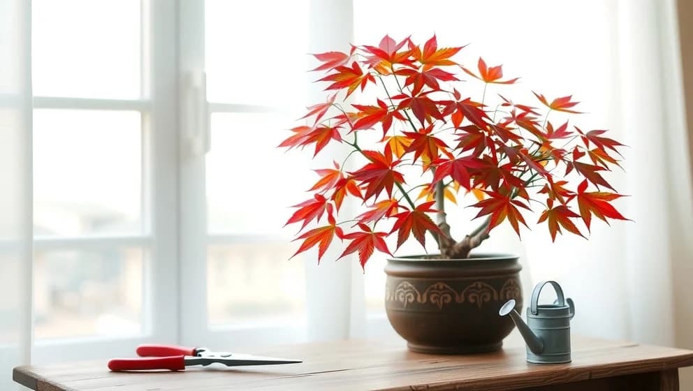 Japansk lönn i kruka hemma