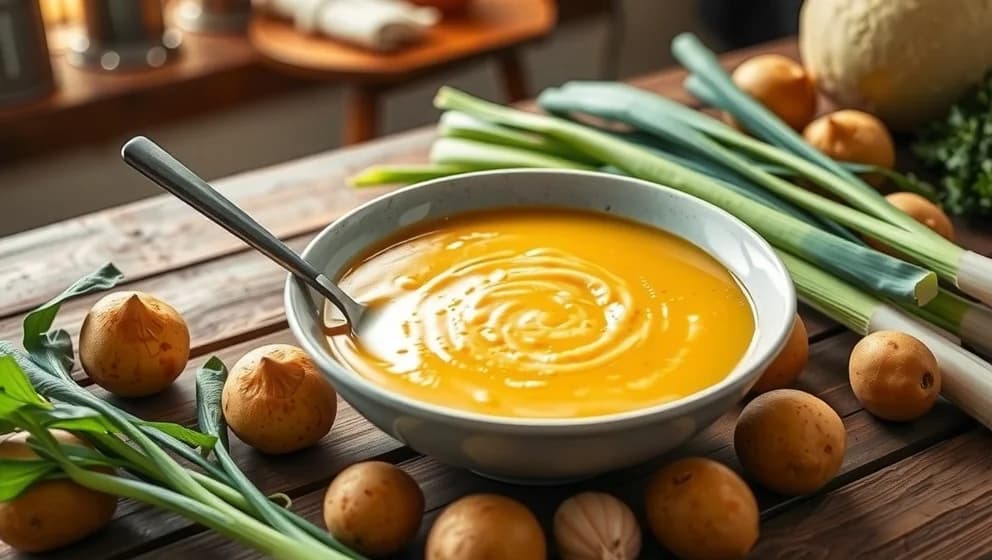 Potatis och purjolökssoppa recept som smakar gott