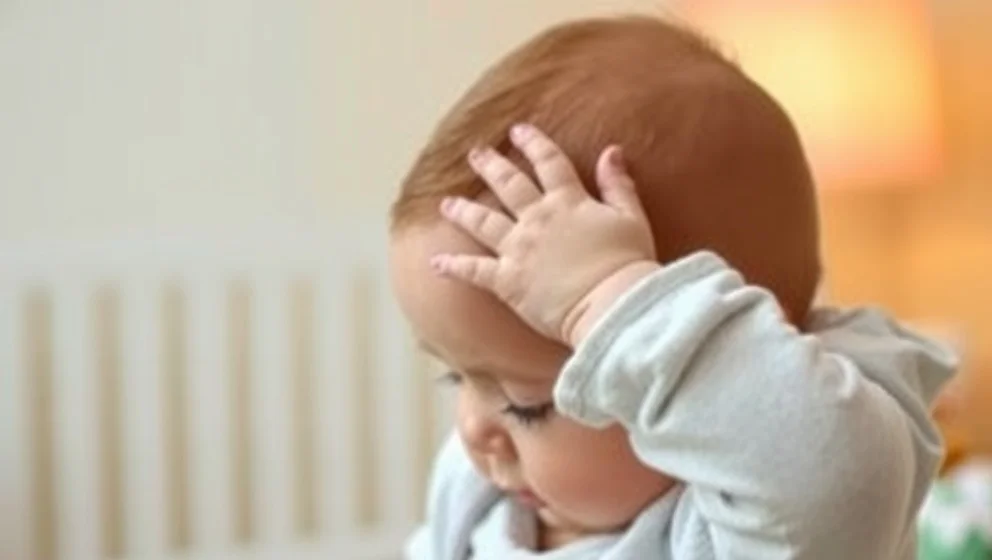 Varför slår sig 5 månaders bebis i huvudet